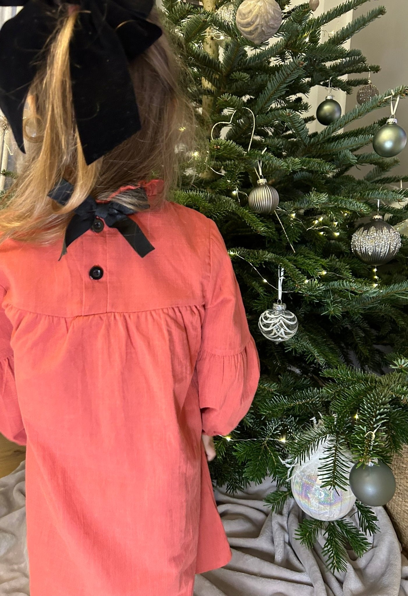 Haljina u boji cigle od pamuk-lana