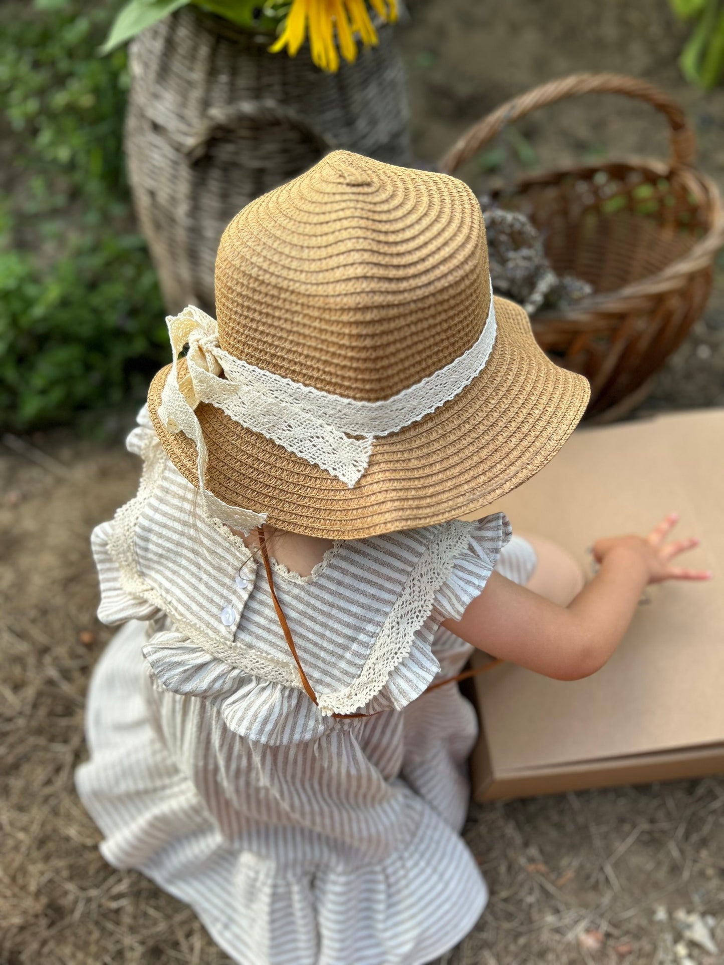 Boho prugasta haljina