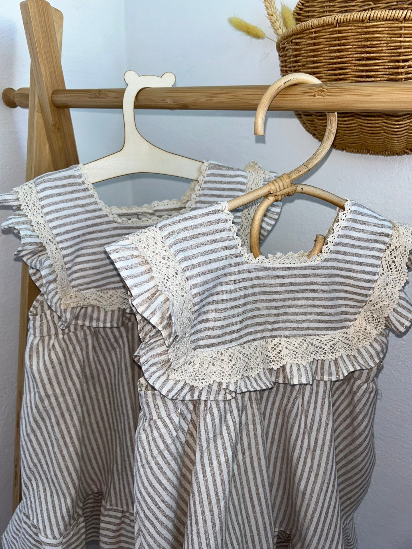 Boho prugasta haljina