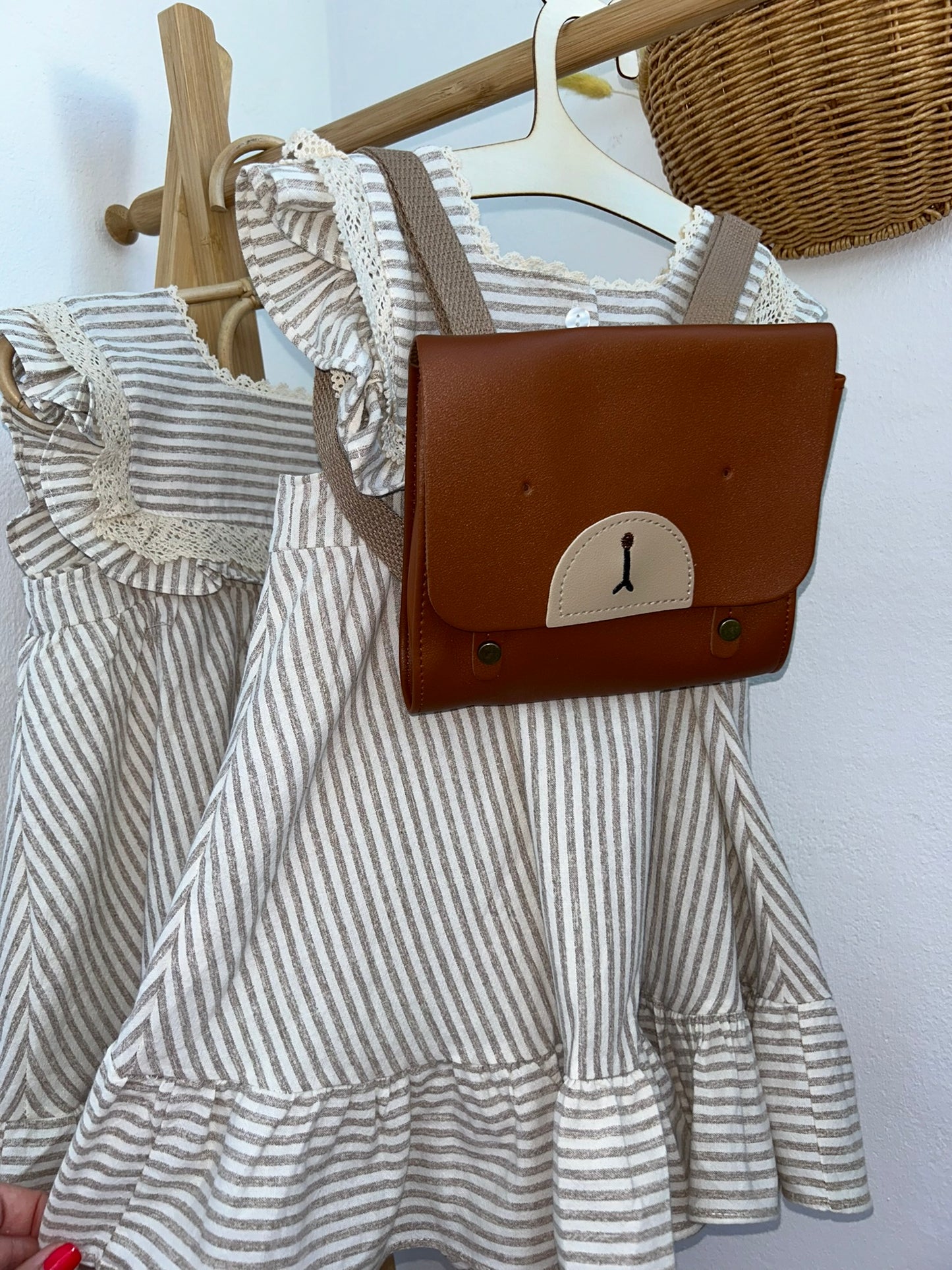 Boho prugasta haljina